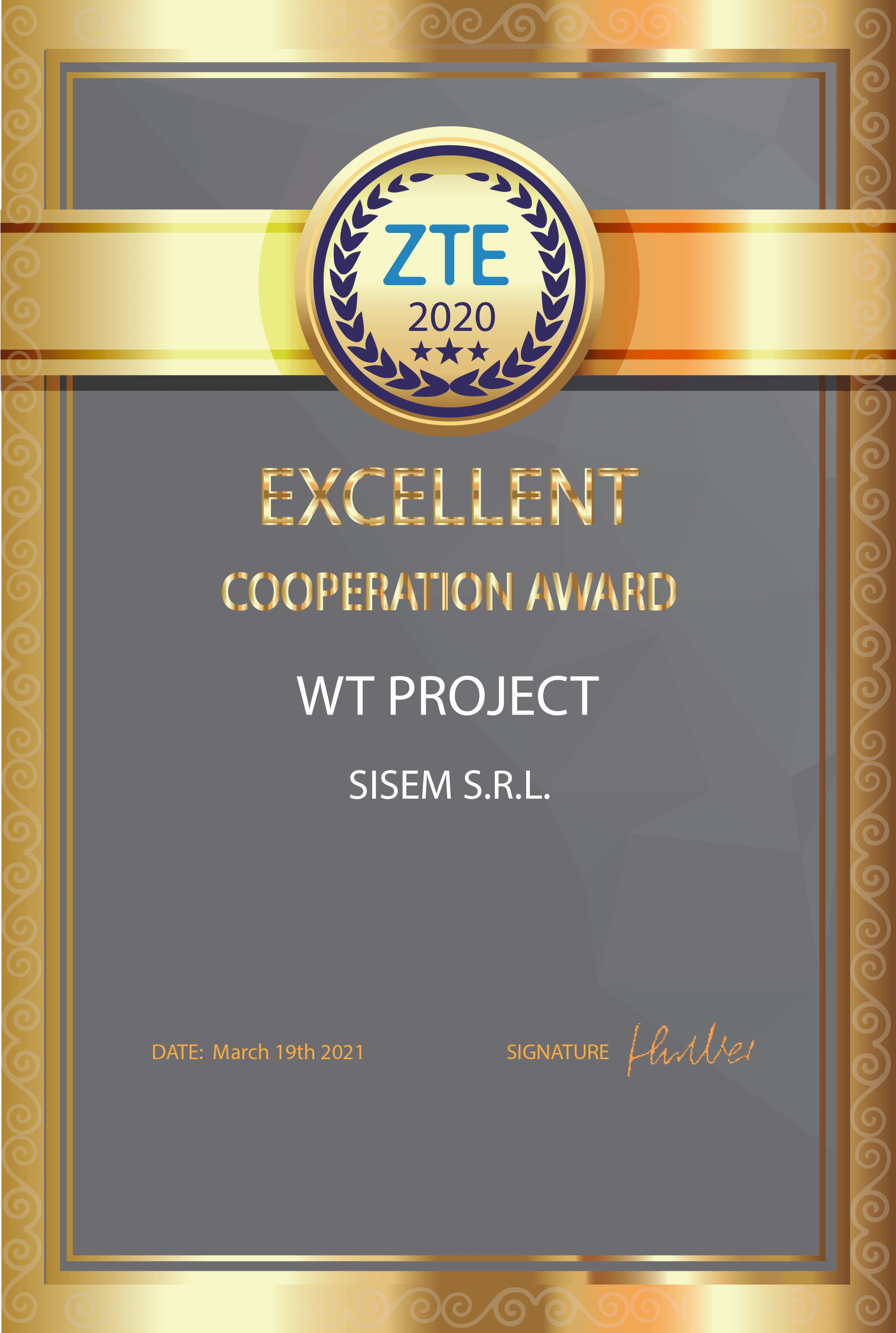 zte award english version sisem